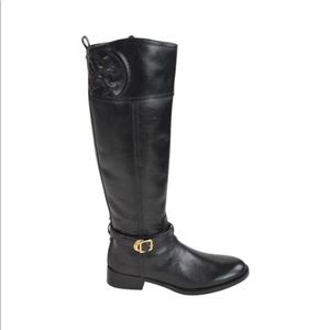 Tory Burch Marlene Tumble Leather Riding Boots